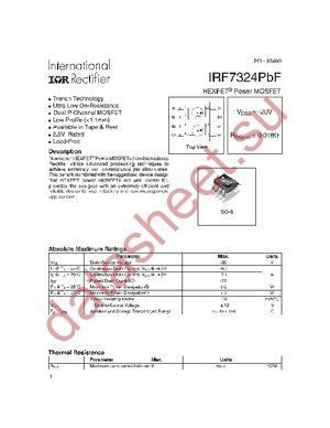 IRF7324PBF datasheet  